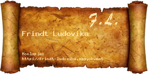 Frindt Ludovika névjegykártya